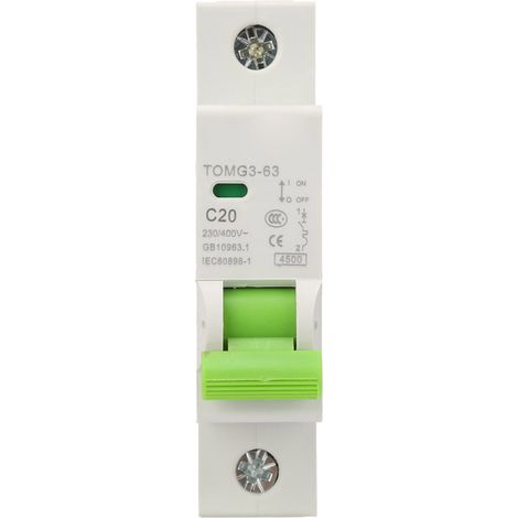 TOMG3-63 1P Disjoncteur miniature de type C avec protection contre les fuites (20 A) (1/5)