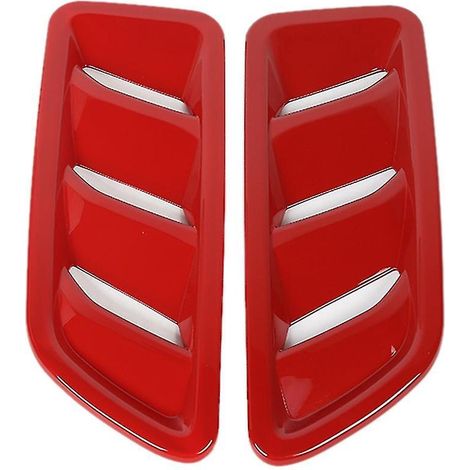 Autocollant décoratif pour grille d'aération du capot moteur de Wrangler JL 2018 2019 2020 2021, ABS R-- (1/5)