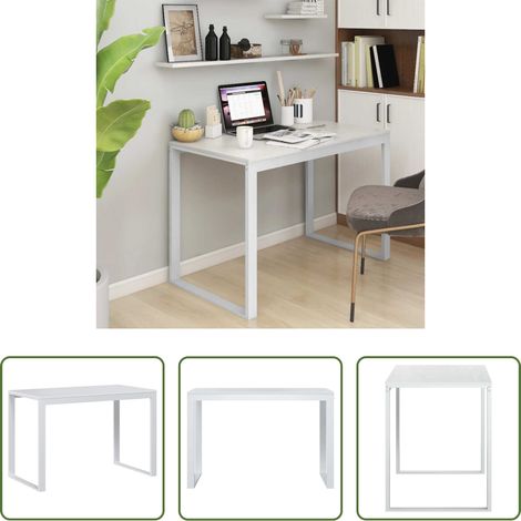 Schreibtisch -  Computertisch Weiß 110x60x73 cm Holzwerkstoff
