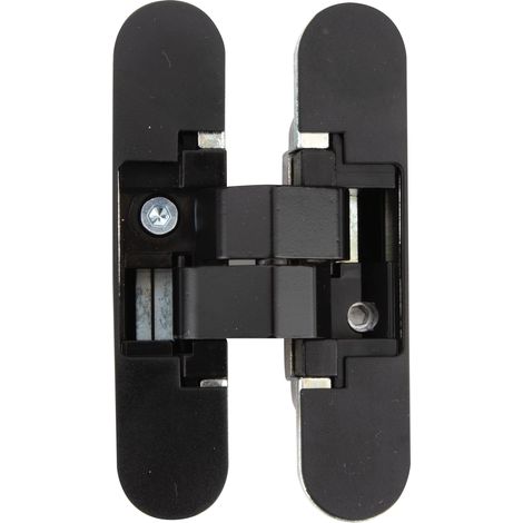 Bisagra invisible 3D ajustable puertas hasta 50kg negro (1/2)
