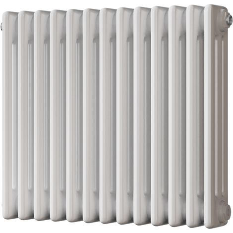 Alpha - White Column Radiator H500mm x W599mm 3 Column - Feet Included (1/3)