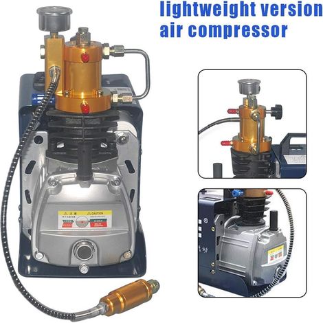 1800w PCP compresor de aire 30mpa 300bar 4500psi alta presión PCP compresor de aire pistola de aire sumergible 220V bomba con separador de aceite y agua