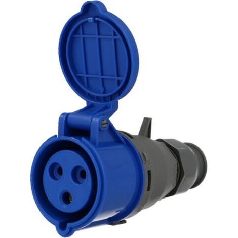 Prise femelle CEE monophasée, 3 x 32A, pour prolongateur (1/4)