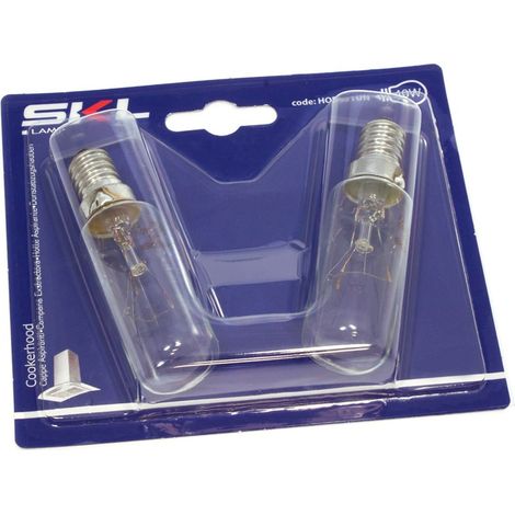 KIT 2PZ LAMPADINE LUCI PER CAPPA 40W E14 340LUMEN UNIVERSALI