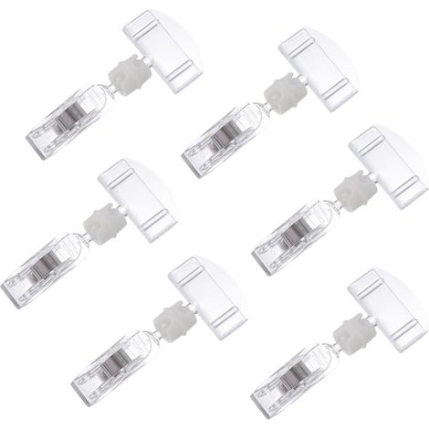 Porte-étiquettes de prix en acrylique Holibanna, lot 6, clips (1/5)