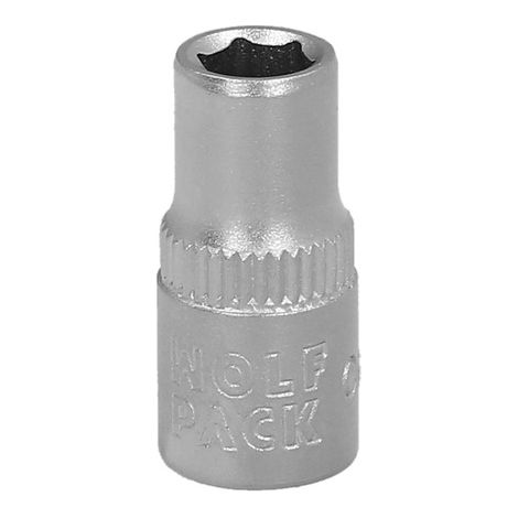 Steckschlüssel 1/4" Sechskant 6 mm. Profil of 6 Seiten. Chrom-Vanadium-Stahl, rundkantig.