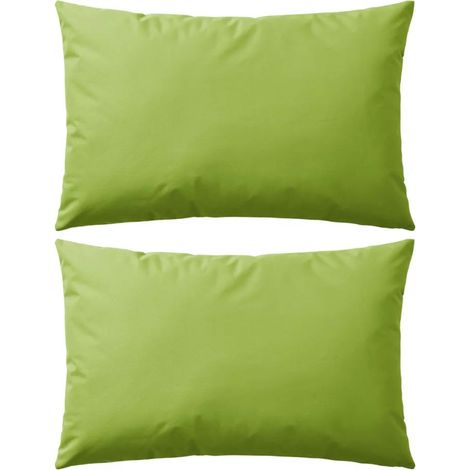 Juego de 2 cojines para decoración de jardín exterior 60 x 40 cm verde manzana DEC020092