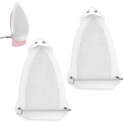 2 Housses de Fer à Repasser Blanc Argent Téflon Protection Anti-brûlure Surface Antidérapante pour Maison et Atelier (1/5)