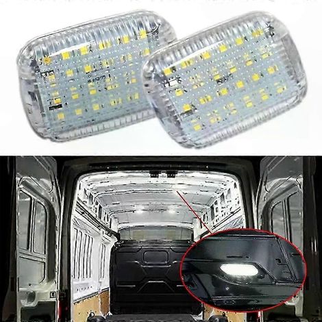 Pack de 2 Plafonniers LED Blanc 6000K pour Éclairage Intérieur de Fourgon 2014-2023 (1/5)