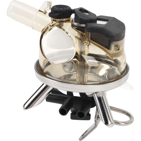 Seau trayeuse bovin 300 ml socle inox couvercle transparent collecteur lait vache pour ferme (1/5)