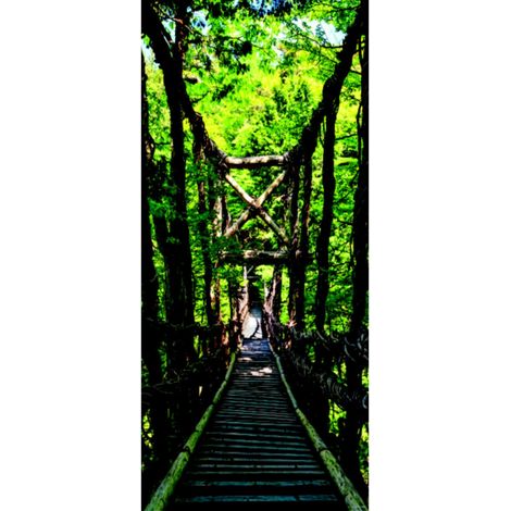 Poster Thème Forest Bridge - 90 x 202 cm (1/3)