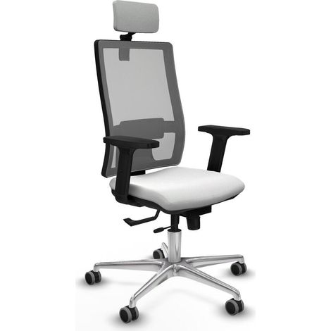 piqueras-y-crespo Chaise de bureau ergonomique blanc (1/3)
