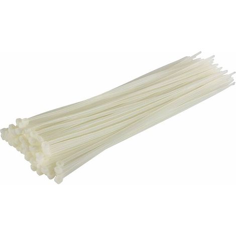 DEESSE SHOP - Lot de 100 serre-câbles, blanc/naturel, 370 mm x 4,8 mm, serre-câbles en plastique de qualité supérieure (1/5)