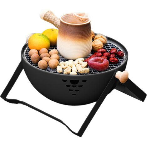 Grill à charbon pour barbecue, poêle à charbon pour barbecue en plein air, réchaud extérieur pliable - four de barbecue de camping, cuisinière de barbecue portable, pour grill, camping, maison (1/5)