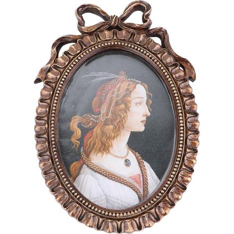 Unique Frame, Oval Photo Design Gold Color, in Simple Retro Resin and Wall Decoration for Living Room and Office (1/5)