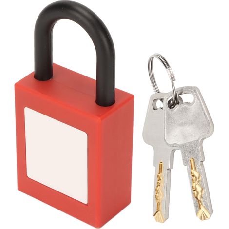 Cadenas de sécurité en nylon 25mm avec clés pour verrouillage et identification d'équipements industriels (1/5)