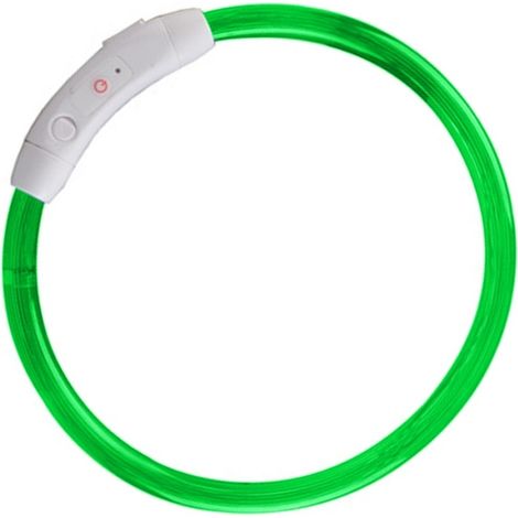 Collier Led - Rechargeable Par Usb - 3 Modes Clignotant/Fixe - Silicone Et Abs - Pour Chien Et Chat - Longueur 70 Cm - 1 Piece (1/5)