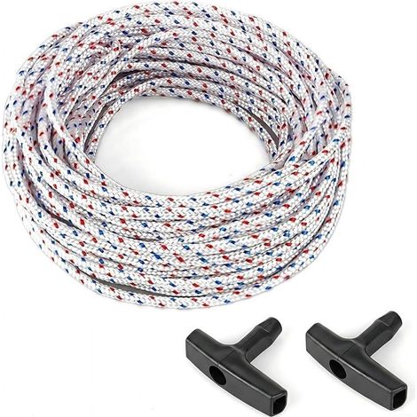 Corde Lanceur 4mm 15m Fibres Tressées Solides Fibres synthétiques robustes, anti-abrasion, support tractions répétées, diamètre 4mm pour précis, fiable (1/5)