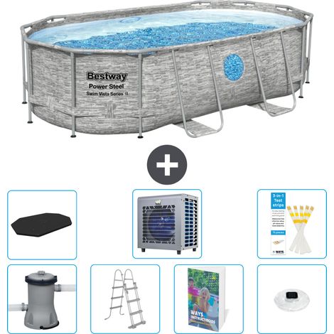 Bestway Bestway Power Steel Ovale - 427x250x100 cm - 8-pièces S523 (1/4)