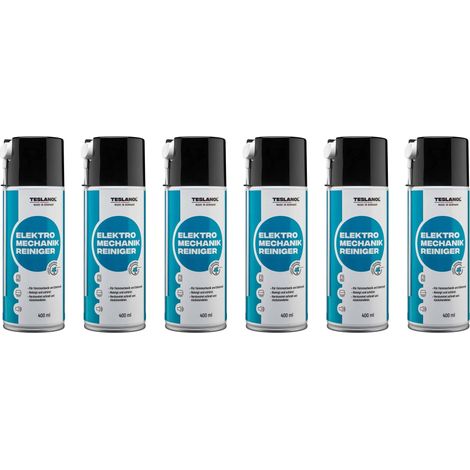 TESLANOL 26018 Spray nettoyant électro-mécanique, 400 ml, lot de 6 (1/2)