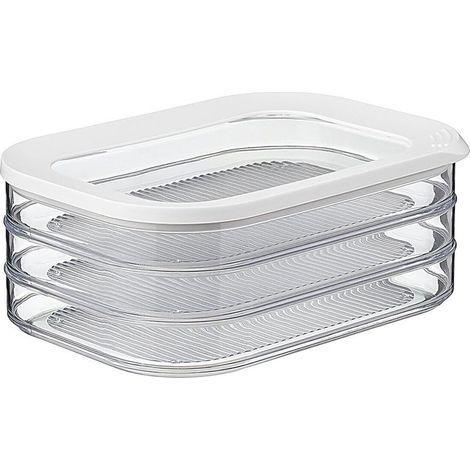 boîte à charcuterie 3 étages Blanc boîte de rangement frigo pour charcuterie trois boîtes de conservation séparées passe au lavevaisselle (1/5)