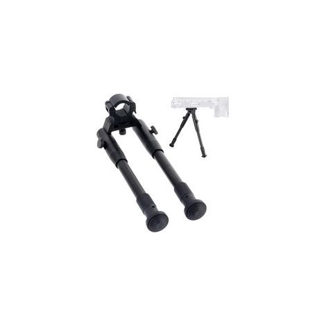 Bipied rétractable ajustable 8 à 10 pouces – Aluminium noir anodisé – Jambes télescopiques de 21 à 25 cm – Installation rapide