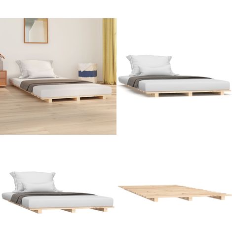 Massivholzbett 100x200 cm Kiefer - Holzbett - Kiefernholzbett - Doppelbett - Massivholzbette - Bettgestell - Home & Living (1/5)