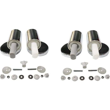 Lot de 2 abattants WC traditionnels et contemporains – Charnières à fermeture douce et dégagement rapide – Installation facile (1/5)