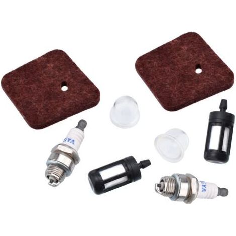 2 ensembles de filtre à Air, filtre à carburant, bougie d'allumage, carburateur, ampoule d'amorce, compatible avec Stihl FS38 FS45 FS46 FS55 HS45 FC55 KM55 (1/4)