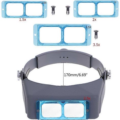 Loupe frontale de réparation de soudage, bandeau Optivisor, loupe oculaire à 4 lentilles (1/5)