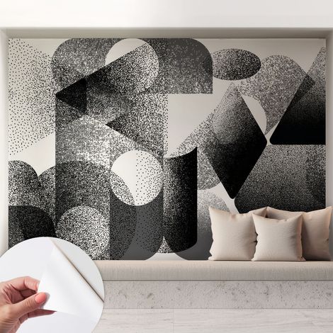 Fotomurale adesivo stickers - murali decorativo - soggiorno moderno - effetto realistico - Forme geometriche 208x146 cm (1/5)