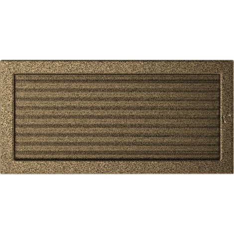 Lüftungsgitter 22x45 schwarz und gold Jalousie (1/4)