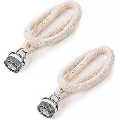 Sollbry 2 Pcs Mèches de Lampe à Huile, Brûleur Catalytique Meche pour Recharge, Contrôle d'air Aromathérapie pour Toutes Lampe Mèche Décoration de la Maison,18mm Diamètre (Argent) (1/5)