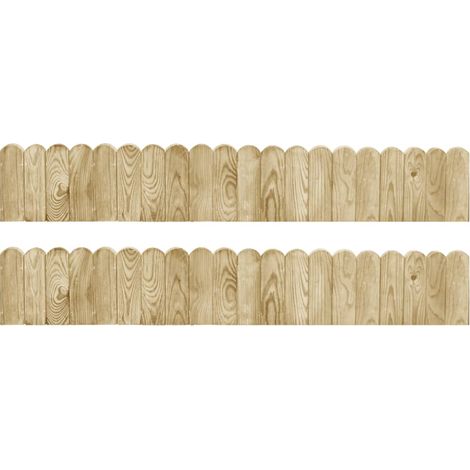 Rouleaux de bordure 2 pcs 120 cm Bois de pin imprégné