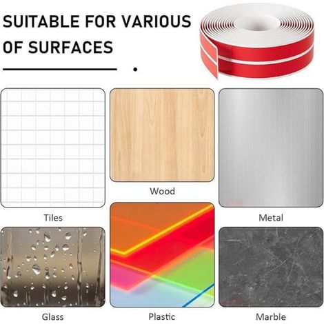 Plinthe PVC - 1 cm x 1 cm x 4 m - Autocollante Flexible - Protection d'Angle Murale et de Meuble - Blanc (1/5)
