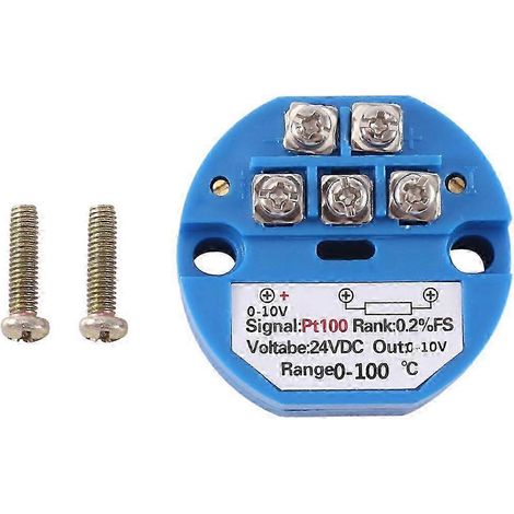 PT100-Typ auf 0–10 V, 0–100 °C RTD-Eingang, 0–10 A Ausgang, DC 24 V, Thermowiderstands-Temperaturtransmitter (1/5)