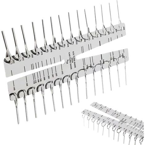 Jauge de Diamètre de Tube Raccords Métriques Antidérapants  Règle Diamètres Int Ext Tuyaux Pour Technicien Ingénieur Mécanicien HVAC Hydraulique Pneumatique Gestion De (1/5)