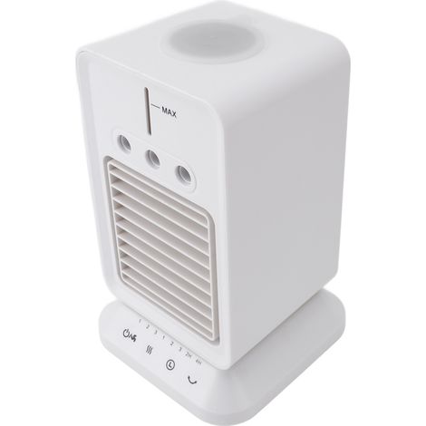 Climatiseur portable multifonctionnel à 3 niveaux avec brumisateur oscillant et humidificateur, ventilateur de bureau refroidi à l'eau pour la maison et le bureau (1/5)