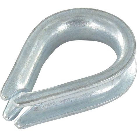 Cosse coeur LEGERE Pour Câble De 10 Acier zingué-10 pièces (1/3)