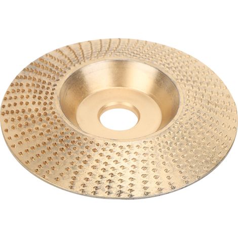 Disque de ponçage et sculpture HSS 100mm or, meule de polissage pour meuleuse d'angle, travail du bois, façonnage rapide, accessoire abrasif. (1/5)