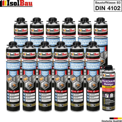 Brunnenschaum 12 x 750ml Bauschaum 1 x Reiniger Pistolenschaum Montageschaum (1/5)