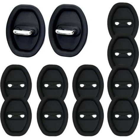 [NEVER USED] Car Door Lock Protective Cover, 12pcs Car Door Lock Protective Cover, Car Silicone Door Latch Protective Cover, Noise Reduction, Protection (1/4)