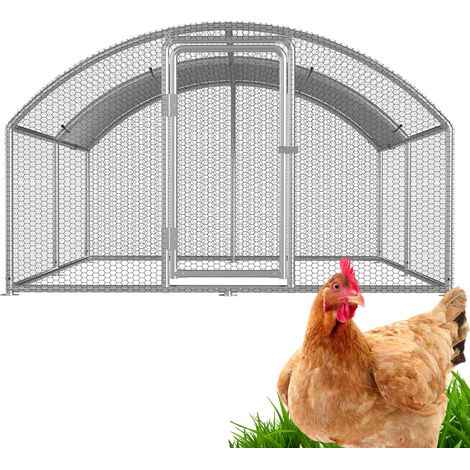 Randaco Recinto per pollaio a cupola, parco  3 x 4 x 2 m, bianco