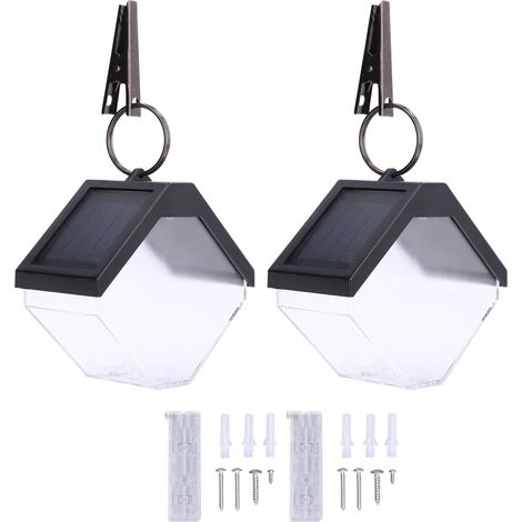Lumière solaire murale - 2 modes lumineux, IP55, longue durée de vie pour jardin et patio (lot de 2)