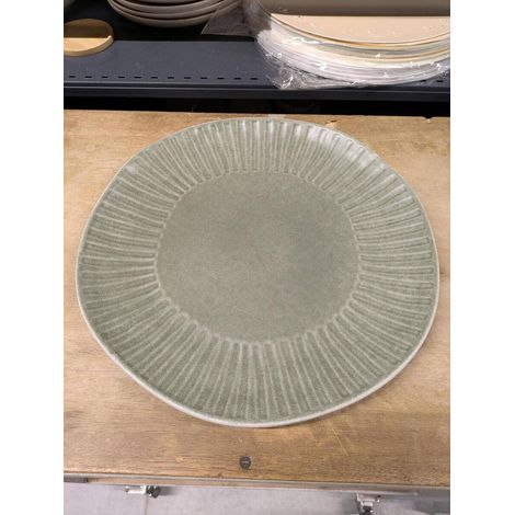Piatto da portata nyero rotondo, diametro 32 cm, verde - Atmosphera créateur d'intérieur (1/2)