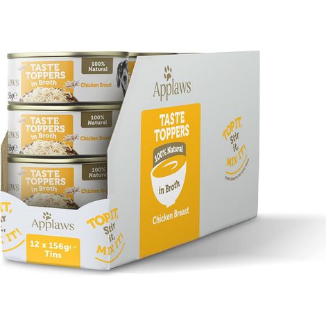 Applaws 100% Cibo Umido per Cani Naturale, Petto di Pollo in Brodo per Cani Adulti - Confezione da 12 lattine da 156 g (1/5)