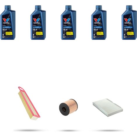 Kit tagliando 3 FILTRI e 5L OLIO compatibile con Citroen C4 1.6 16v vti 88kw dal 2008 al 2010 (1/5)