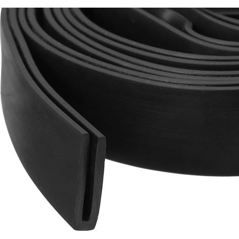 Profilé de Bord en Forme de U, Bande de Protection en Caoutchouc de Longueur, Adapté aux Bords de 0,5 à 1 mm, (5/32" L x 43/64" H) Noir (1/5)