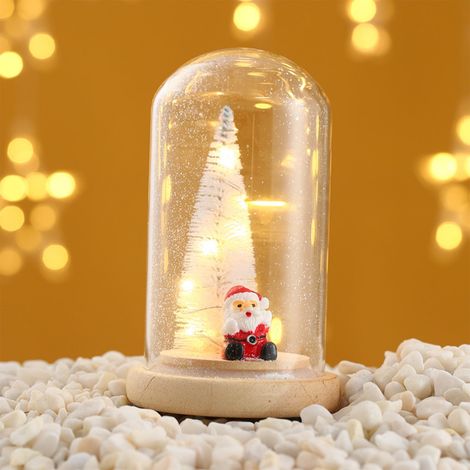 Lampe De Noël - Veilleuse Décorative À LED - Pour Chambre À Coucher Salon Fête Ambiance Intérieure - 8 x 8 x 14,5 cm - 1 Pièce (1/5)