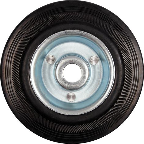 Ruota con cuscinetto in gomma nera 125 mm 87453 vorel
